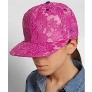New Era - House Of Holland - Lace Appliqud Voile Pink Baseball Cap